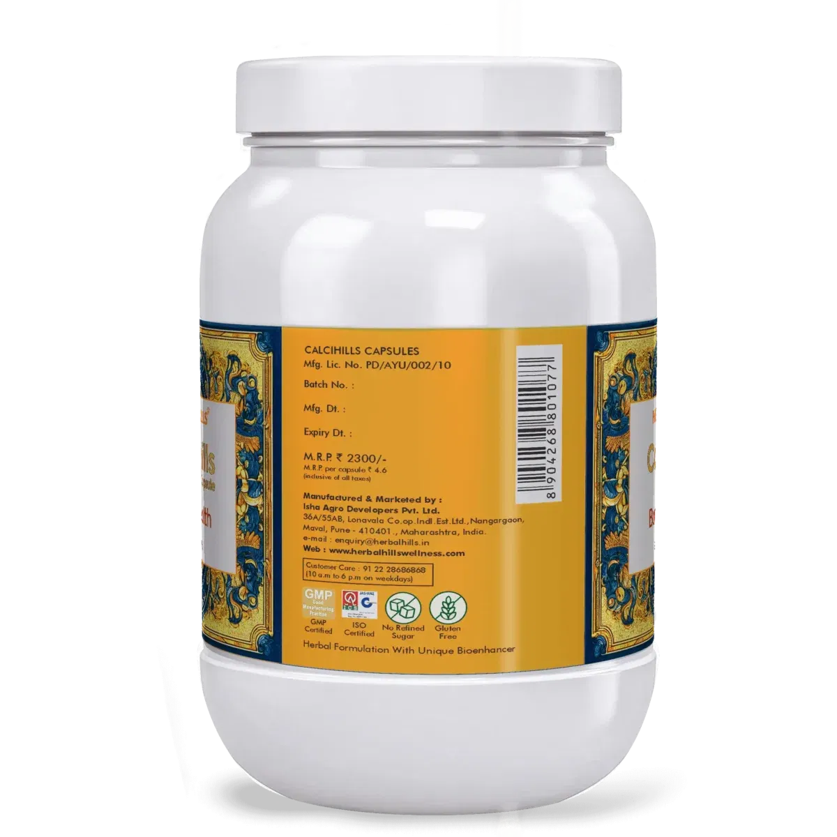 Natural Calcium supplement - Calcihills 500 Capsules Pack - Image 2