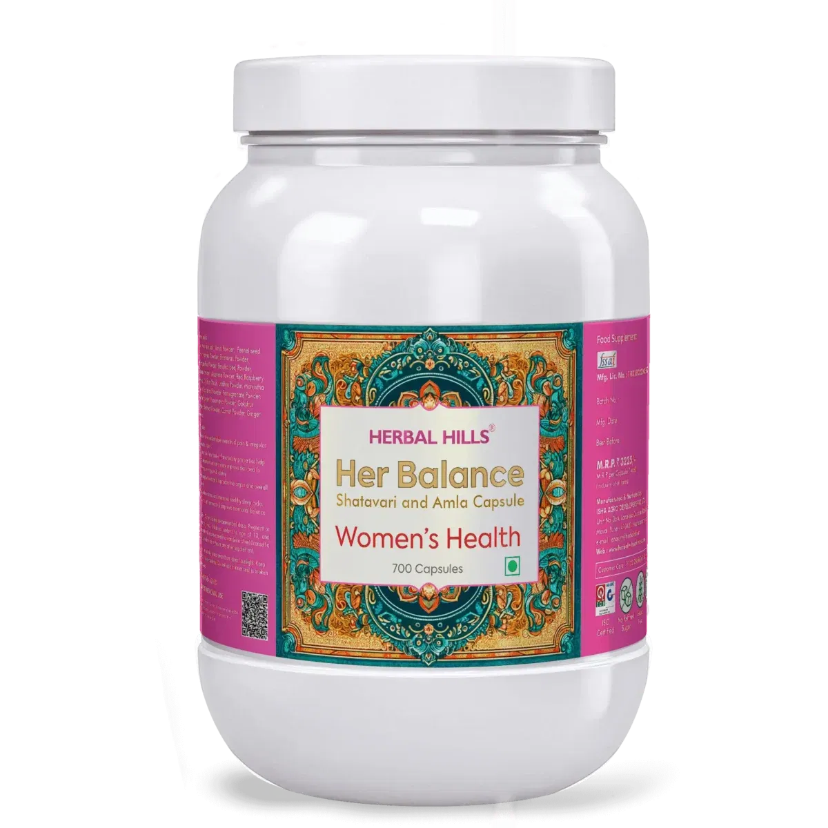 Herbal Hills Her Hormonal Balance Capsule - 700 Capsules - Image 1