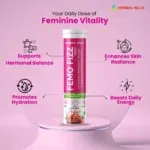 Femo Fizz Effervescent Tablets for Women – L-Glutathione, Hyaluronic Acid, Shatavari – Glowing Skin, Hormonal Balance & Daily Wellness – Strawberry Flavor – 15 Tablets - Image 9