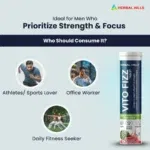 Vito Fizz Energy & Stamina Tablets for Men – With L-Arginine, Ashwagandha & Gokshur – Boost Blood Flow, Endurance & Muscle Recovery – Watermelon Flavor – 15 Tablets - Image 9