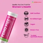 Femo Fizz Effervescent Tablets for Women – L-Glutathione, Hyaluronic Acid, Shatavari – Glowing Skin, Hormonal Balance & Daily Wellness – Strawberry Flavor – 15 Tablets - Image 12