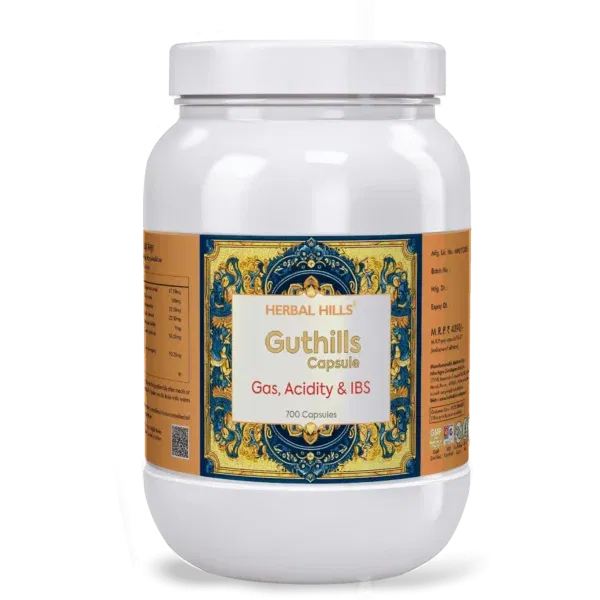 Guthills Herbal Capsules – 700 Count | Ayurvedic Gut Support Formula