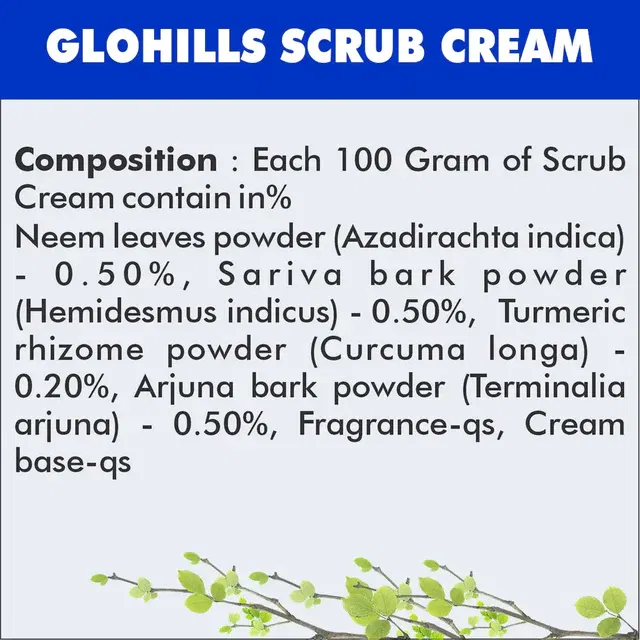 CP7168-1_1 Glohills Scrub Cream - For Exfoliation Reduces Dead Skin, Blackhead & Whitehead Give Glowing Skin & Controls Excess Oil - Image 2